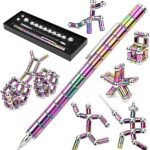Magnetic Pen, Fidget Pen, Decompression Magnetic Toy Pen, Gift for Teenage Boys, Best Gift for 8-12 Years Old, Novelty Toy Gift for Kids or Friends (Rainbow)
